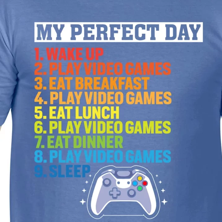 My Perfect Day Video Games Cool Gamer Funny Cute Gift Comfort Colors T-Shirt