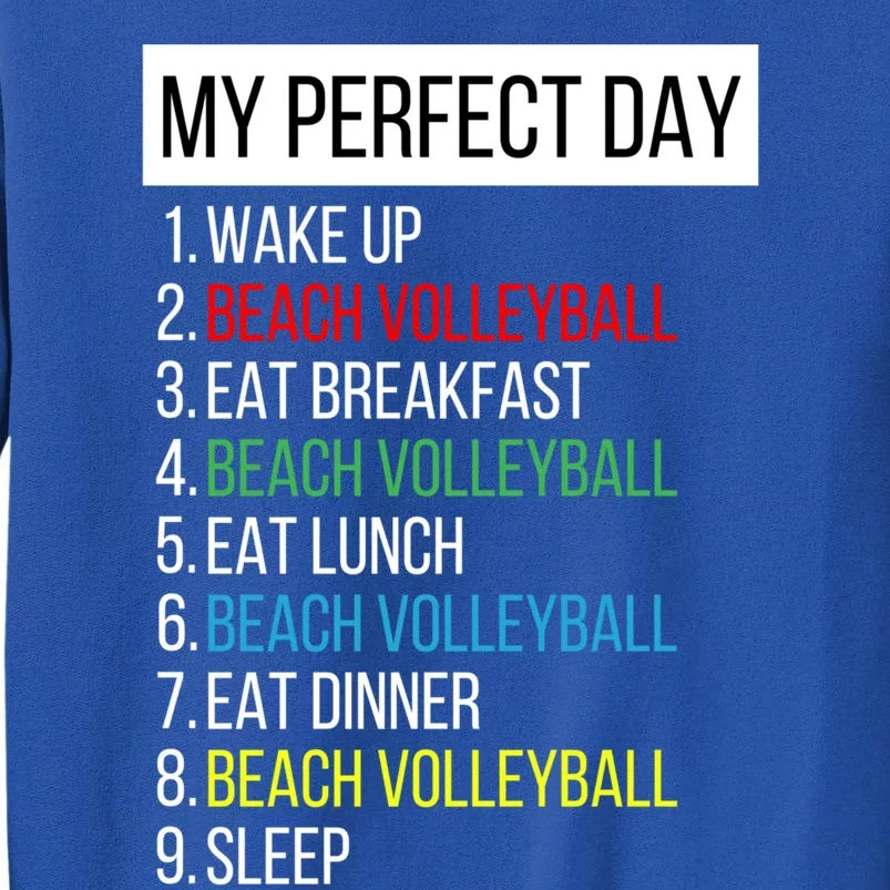 My Perfect Day Beach Volleyball Gift Tall Sweatshirt