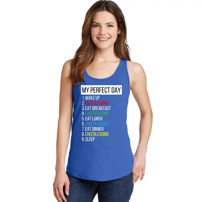 My Perfect Day Cheerleading Gift Ladies Essential Tank