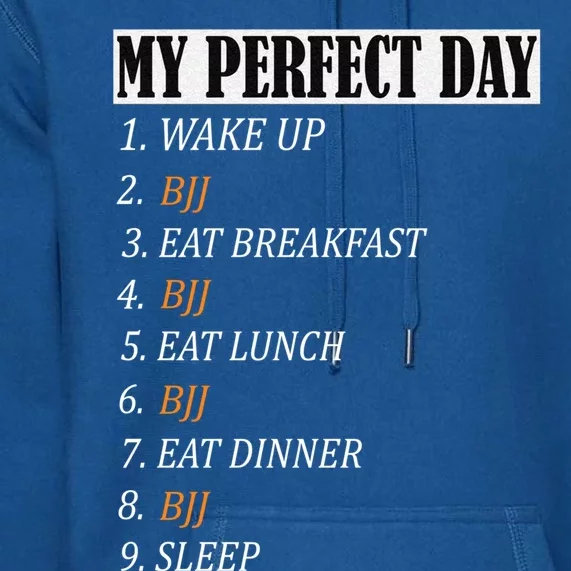 My Perfect Day Bjj Brazilian Jiu Jitsu Clothing Meaningful Gift Premium Hoodie