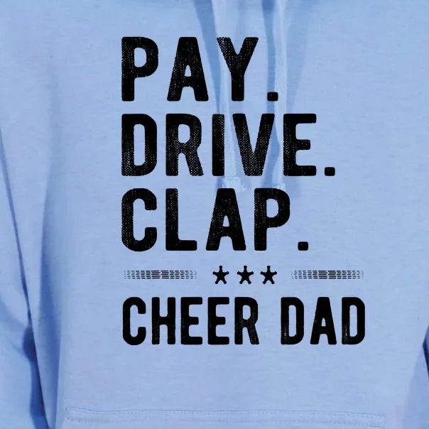 Mens Pay Drive Clap Cheer Dad Cheerleading Father Cheerleader Unisex Surf Hoodie