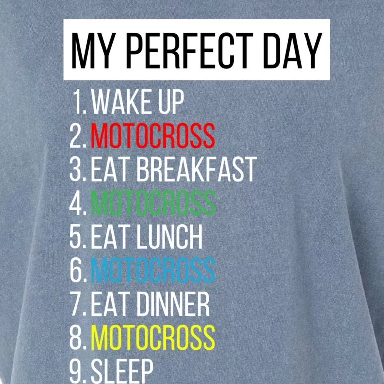 My Perfect Day Motocross Gift Garment-Dyed Women's Muscle Tee