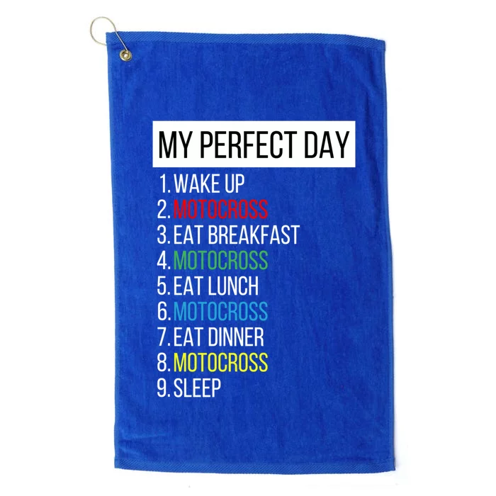 My Perfect Day Motocross Gift Platinum Collection Golf Towel