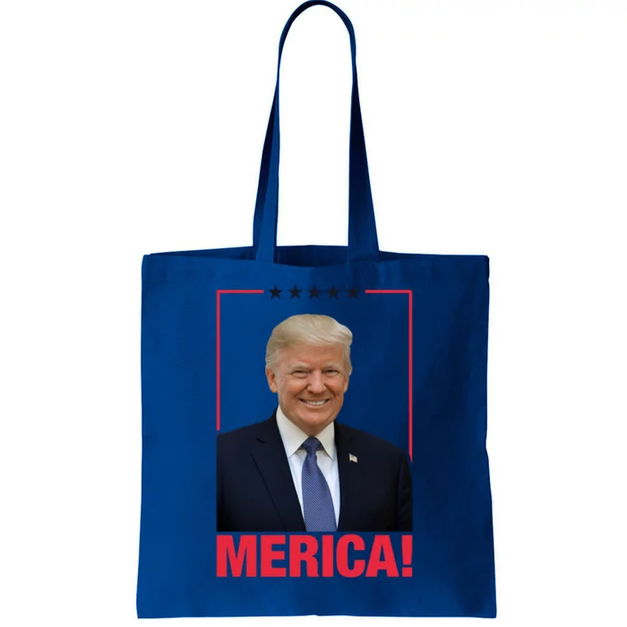 Merica! President Donald Trump Presidential Portrait Meme Cute Gift Tote Bag