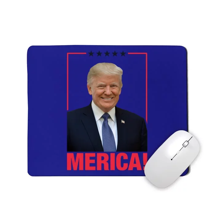 Merica! President Donald Trump Presidential Portrait Meme Cute Gift Mousepad