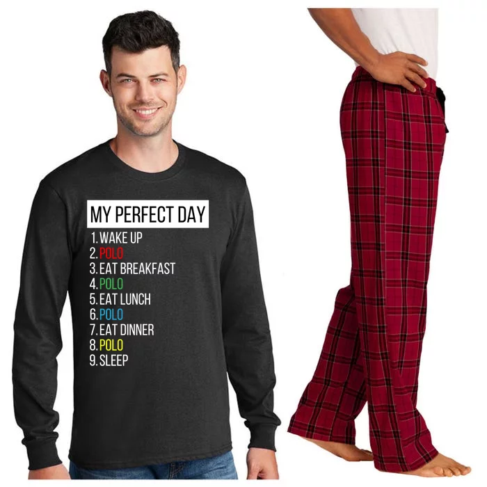 My Perfect Day Polo Gift Long Sleeve Pajama Set