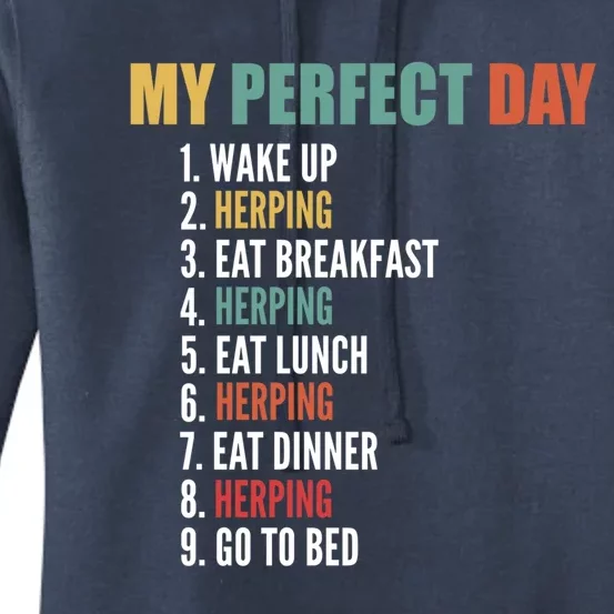 My Perfect Day Funny Herping Gift Women's Pullover Hoodie