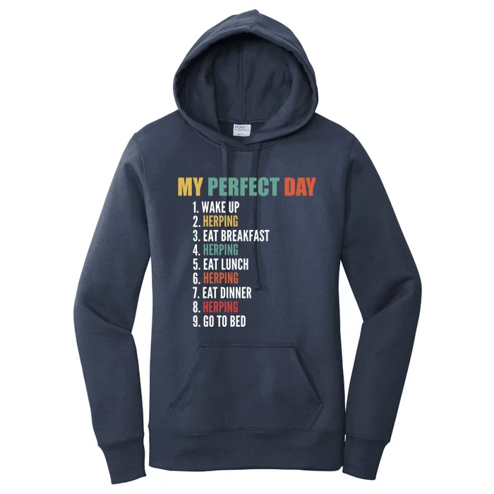 My Perfect Day Funny Herping Gift Women's Pullover Hoodie