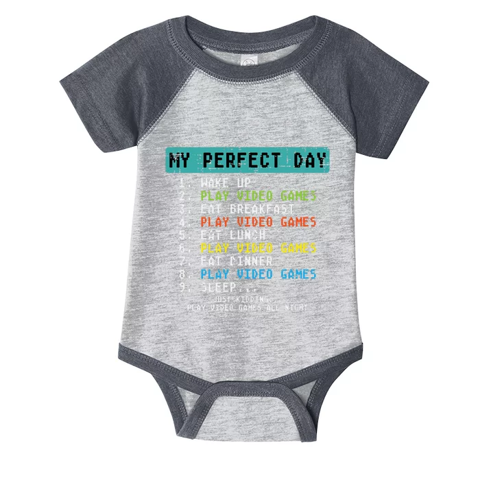 My Perfect Day Play Video Games Infant Baby Jersey Bodysuit