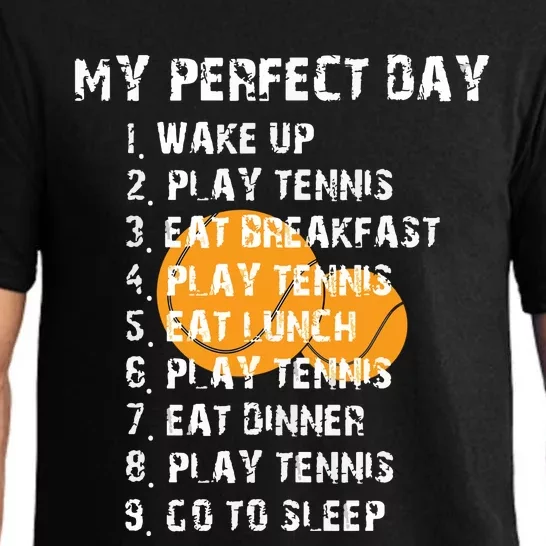 My Perfect Day Tennis Player Quote Pajama Set