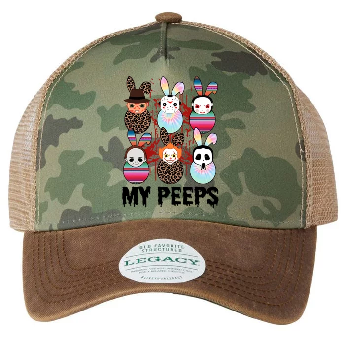 My Peeps Easter Horror Eggs Horror Movie Easter Horror Easter Legacy Tie Dye Trucker Hat