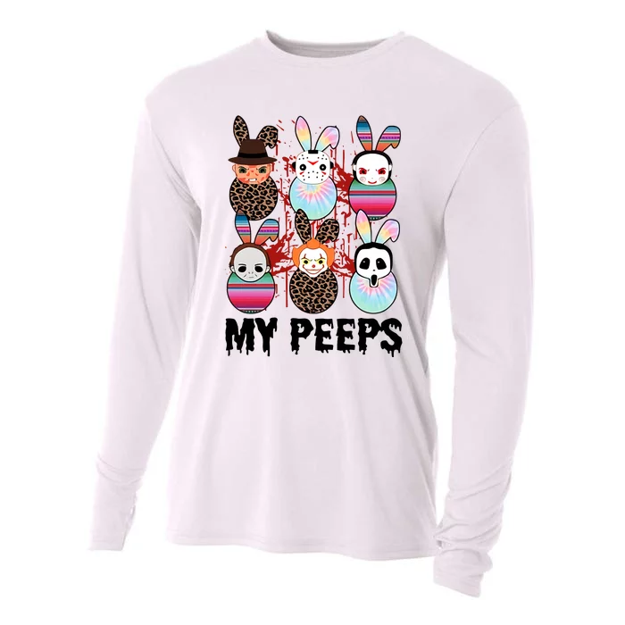 My Peeps Easter Horror Eggs Horror Movie Easter Horror Easter Cooling Performance Long Sleeve Crew