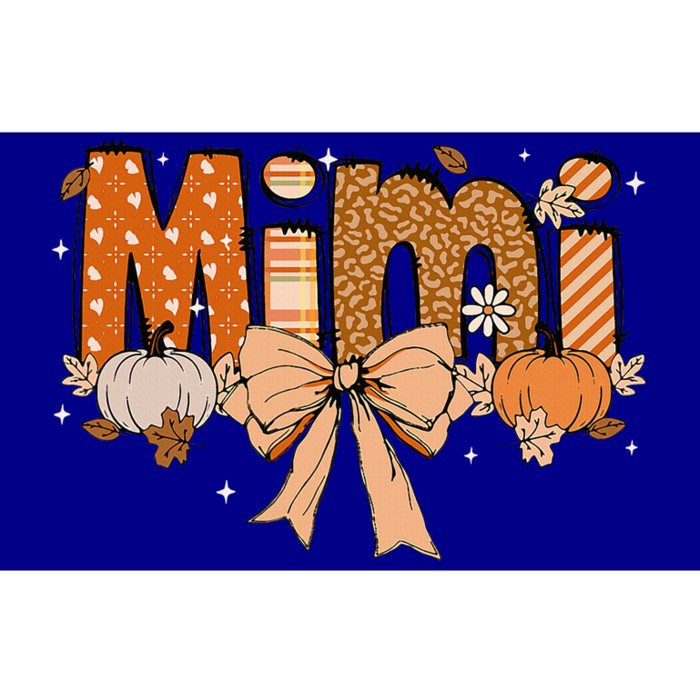 Mimi Pumpkin Fall Coquette Bow Thanksgiving Mom Bumper Sticker