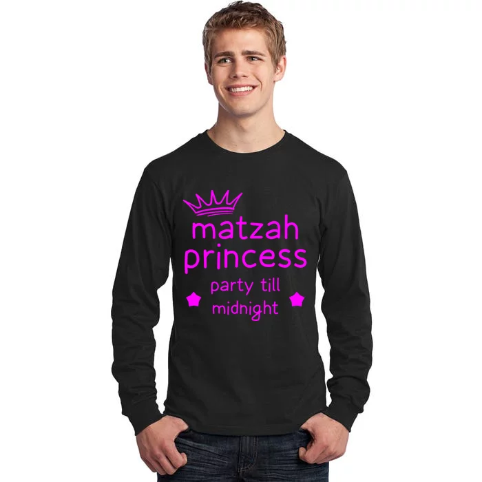 Matzah Princess Funny Passover Afikoman Midnight Party Matzo Tall Long Sleeve T-Shirt