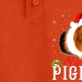 Merry Pigmas Face Mask Funny Guinea Pig Christmas Santa Xmas Dry Zone Grid Performance Polo