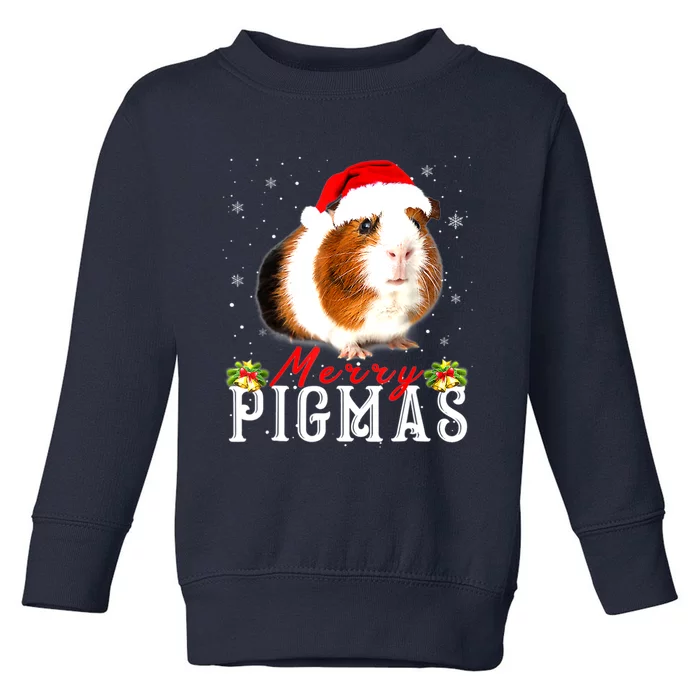 Merry Pigmas Face Mask Funny Guinea Pig Christmas Santa Xmas Toddler Sweatshirt