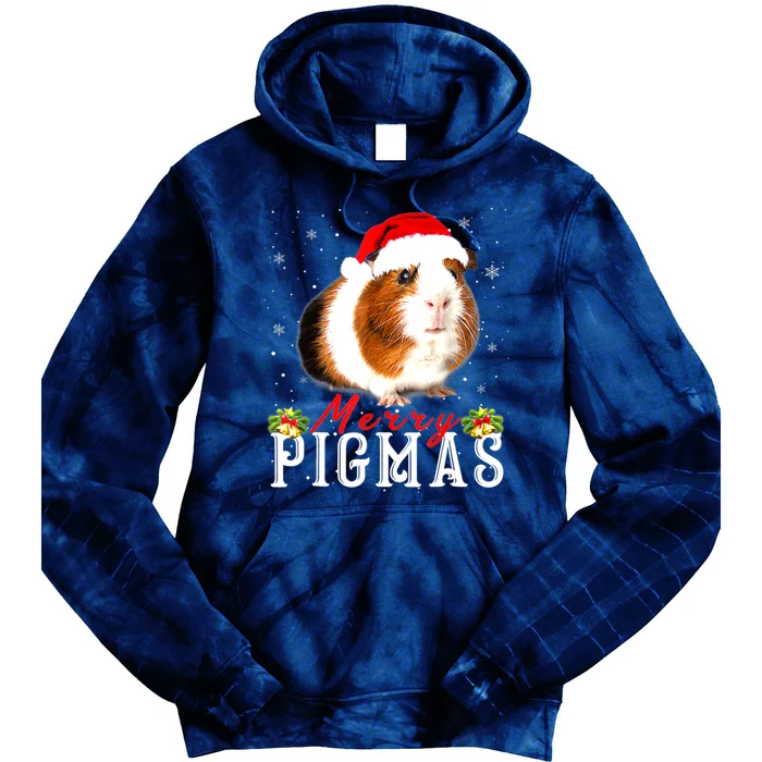 Merry Pigmas Face Mask Funny Guinea Pig Christmas Santa Xmas Tie Dye Hoodie