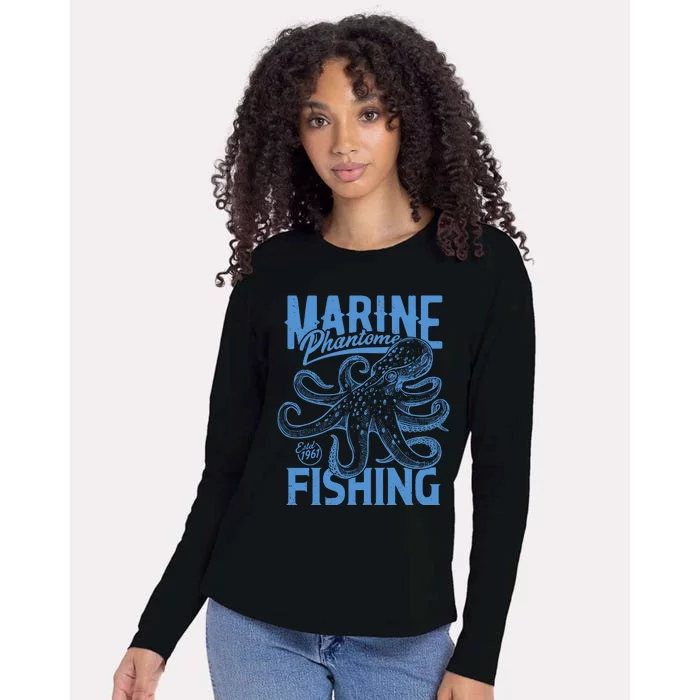 Marine Phantome Fishing Womens Cotton Relaxed Long Sleeve T-Shirt