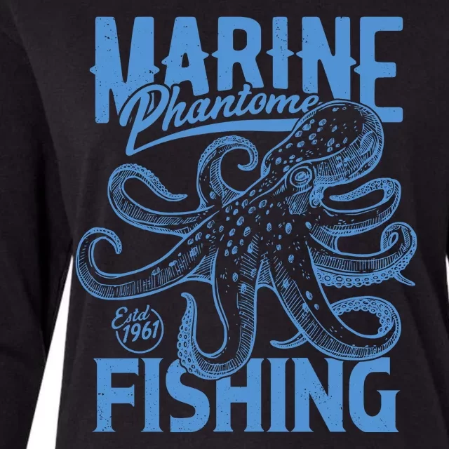 Marine Phantome Fishing Womens Cotton Relaxed Long Sleeve T-Shirt