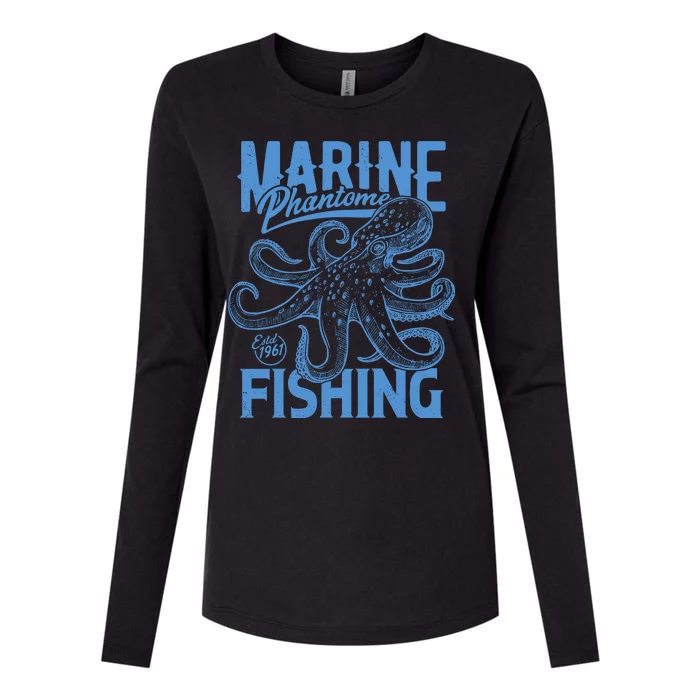 Marine Phantome Fishing Womens Cotton Relaxed Long Sleeve T-Shirt