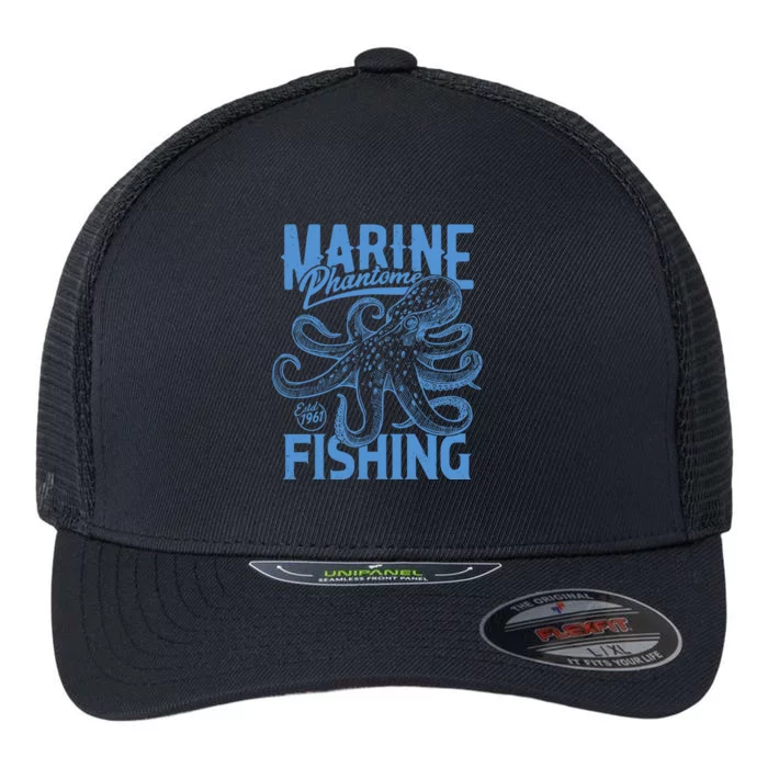 Marine Phantome Fishing Flexfit Unipanel Trucker Cap