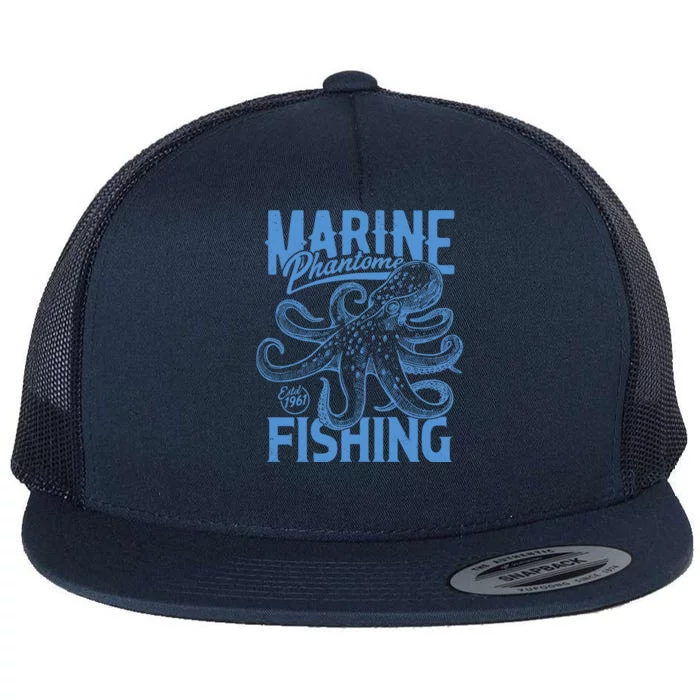 Marine Phantome Fishing Flat Bill Trucker Hat