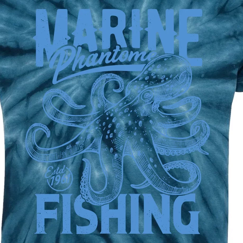 Marine Phantome Fishing Kids Tie-Dye T-Shirt