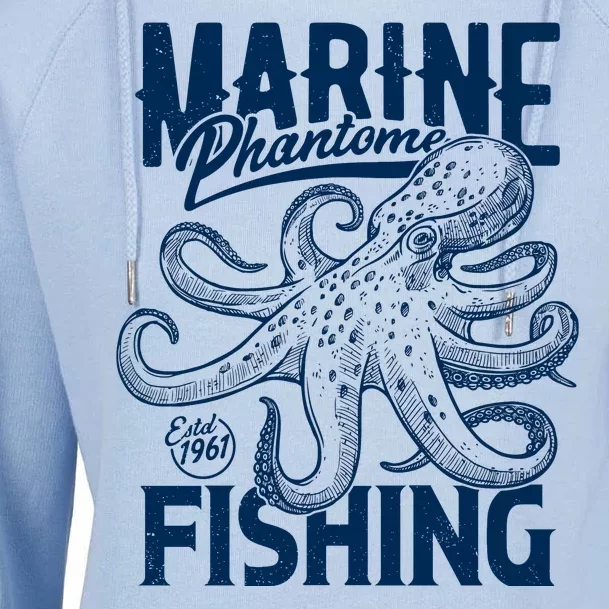 Marine Phantome Fishing Womens Funnel Neck Pullover Hood