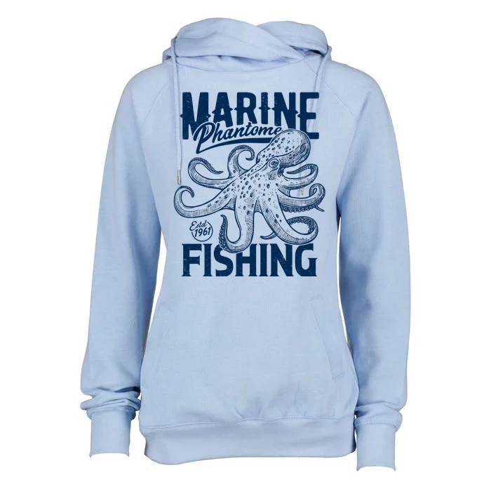 Marine Phantome Fishing Womens Funnel Neck Pullover Hood