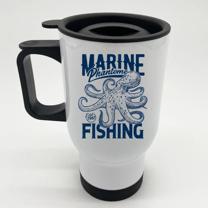 Marine Phantome Fishing Front & Back Stainless Steel Travel Mug