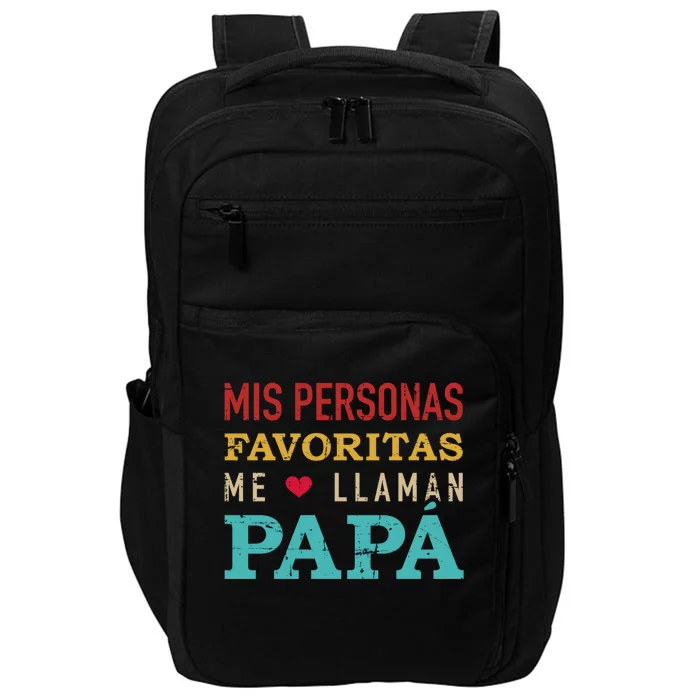 Mis Personas Favoritas Me Llaman Papá Vintage Retro Impact Tech Backpack