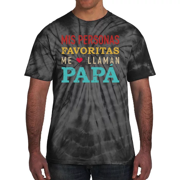 Mis Personas Favoritas Me Llaman Papá Vintage Retro Tie-Dye T-Shirt