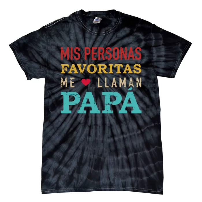 Mis Personas Favoritas Me Llaman Papá Vintage Retro Tie-Dye T-Shirt