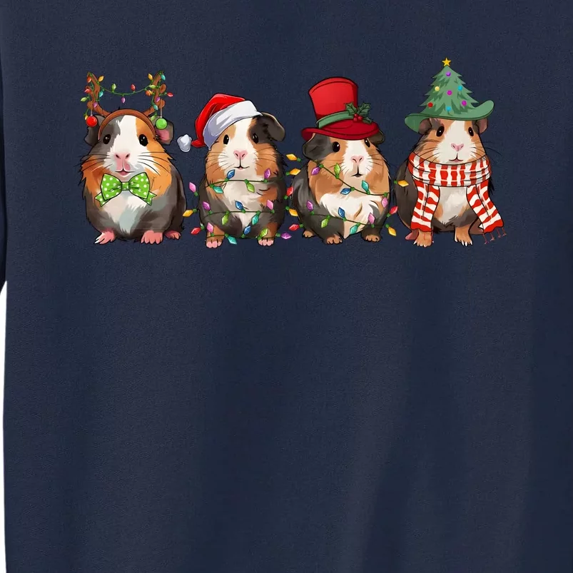 Merry Pigmas Funny Guinea Pig Santa Claus Christmas Tall Sweatshirt