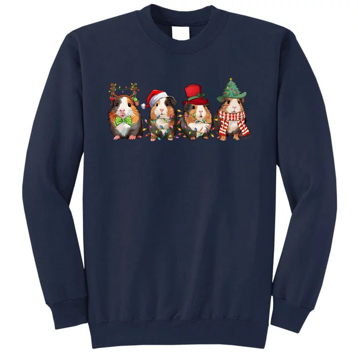 Merry Pigmas Funny Guinea Pig Santa Claus Christmas Tall Sweatshirt