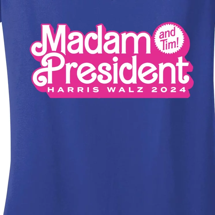 Madam President Feminist Gift Women's V-Neck T-Shirt