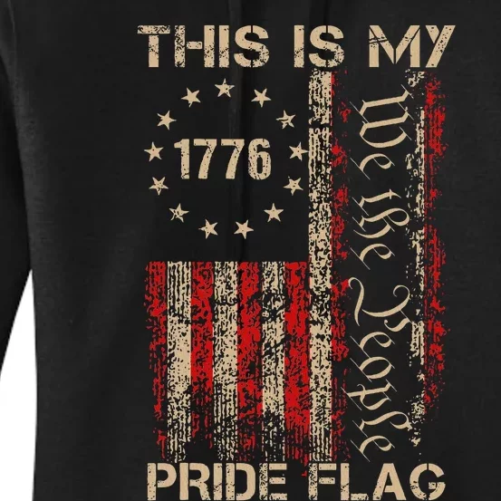 My Pride Flag Usa 4th Of July Women's Pullover Hoodie