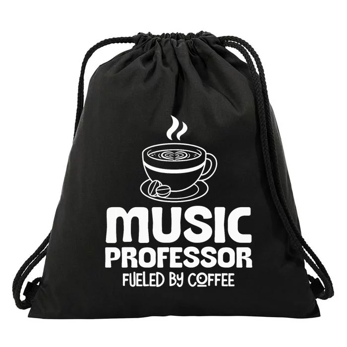 Music Professor Fuelled by Coffee Drawstring Bag