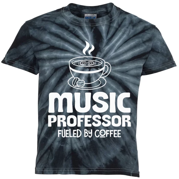 Music Professor Fuelled by Coffee Kids Tie-Dye T-Shirt