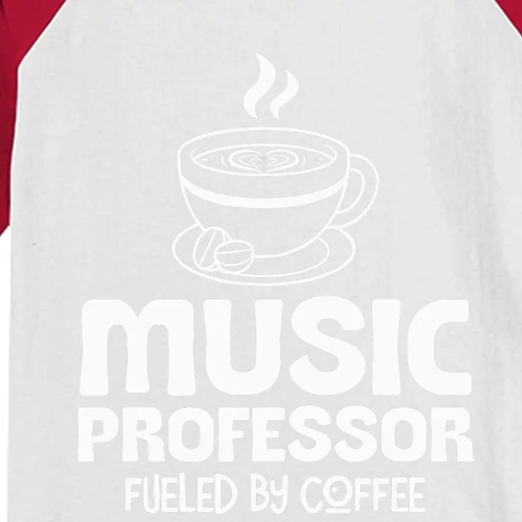 Music Professor Fuelled by Coffee Kids Colorblock Raglan Jersey