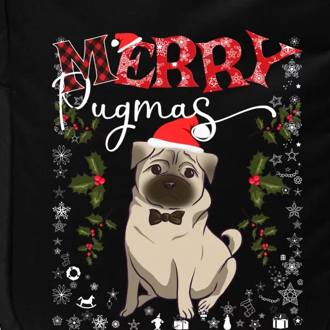 Merry Pugmas Funny Dog Lover Santa Pug Family Christmas Great Gift Impact Tech Backpack