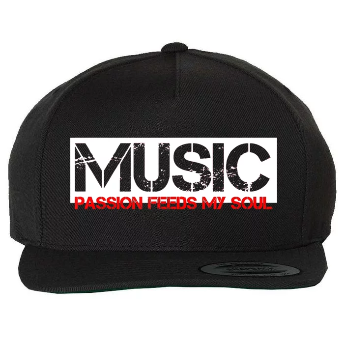 Music Passion Feeds My Soul Wool Snapback Cap