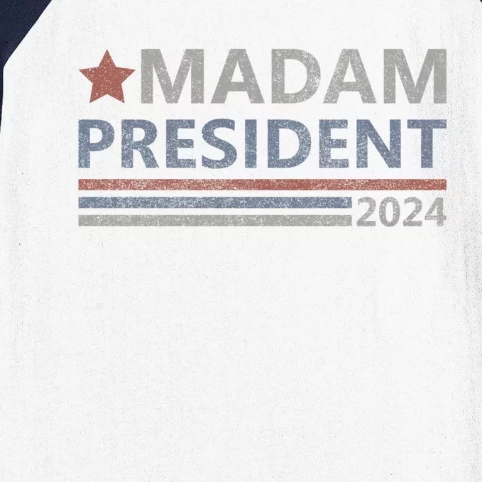 Madam President First Female President Presidential Election Cute Gift Baseball Sleeve Shirt