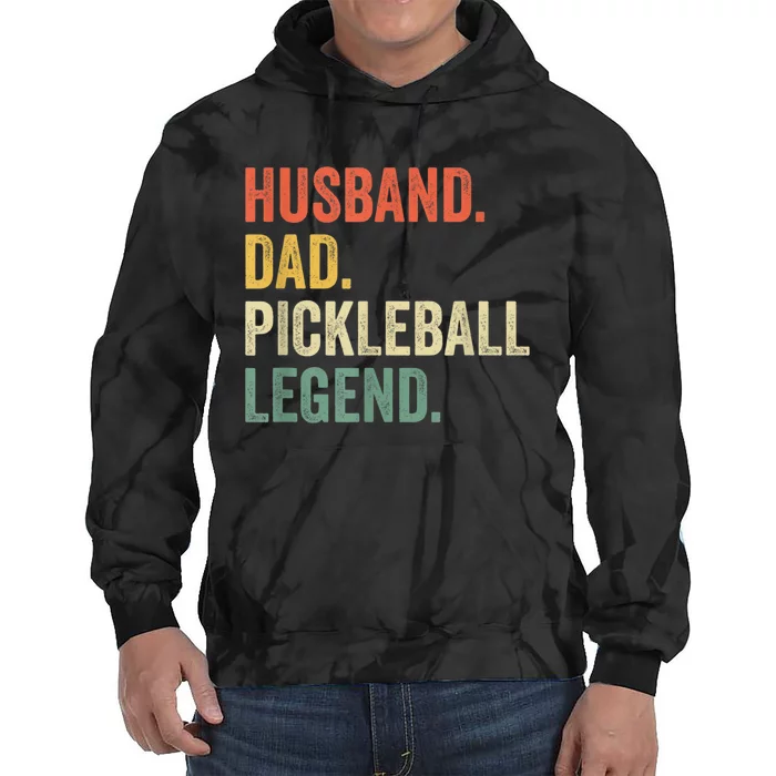 Men Pickleball Funny Husband Dad Legend Vintage Fathers Day Tie Dye Hoodie