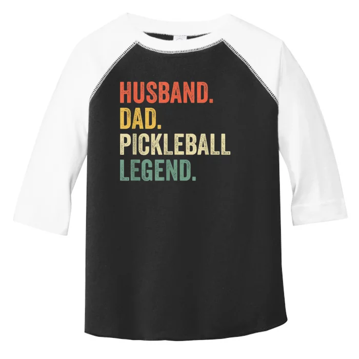 Men Pickleball Funny Husband Dad Legend Vintage Fathers Day Toddler Fine Jersey T-Shirt