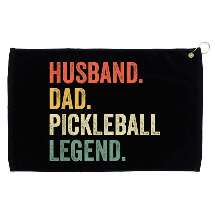 Men Pickleball Funny Husband Dad Legend Vintage Fathers Day Grommeted Golf Towel