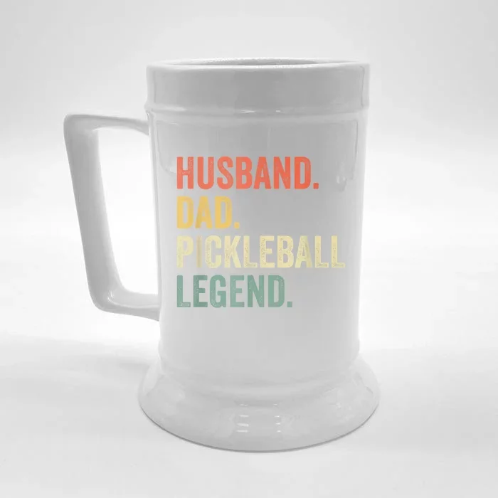 Men Pickleball Funny Husband Dad Legend Vintage Fathers Day Front & Back Beer Stein