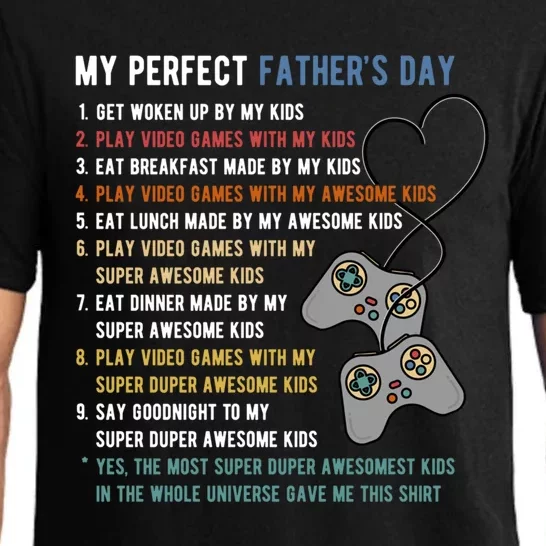 My Perfect Fathers Day Gamer Dad Gift Pajama Set