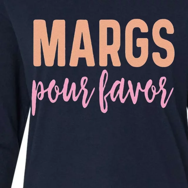 Margs Pour Favor Funny Vacation Travel Honeymoon Party Womens Cotton Relaxed Long Sleeve T-Shirt