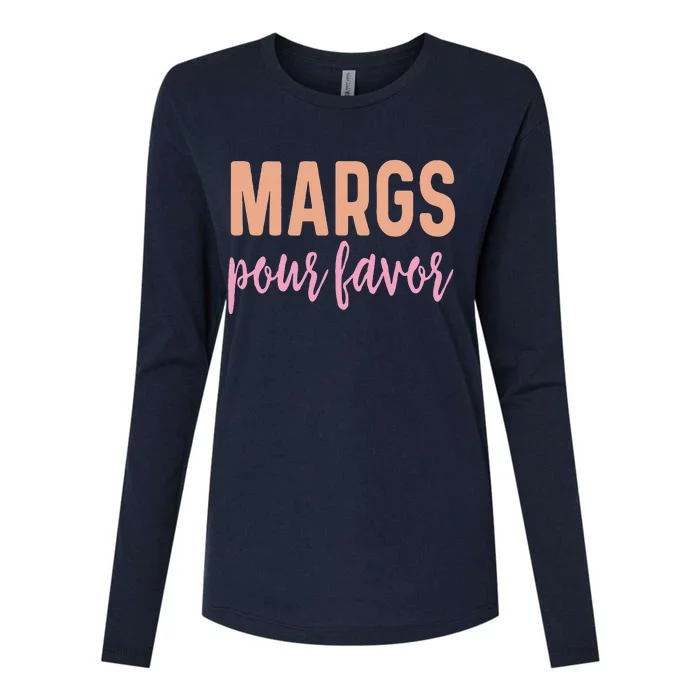 Margs Pour Favor Funny Vacation Travel Honeymoon Party Womens Cotton Relaxed Long Sleeve T-Shirt